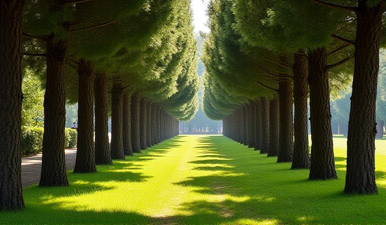 Sentieri alberati a Villa Borghese